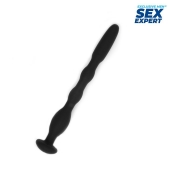 Черный силиконовый уретральный стимулятор - 10 см. - Sex Expert - купить с доставкой в Новочебоксарске