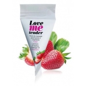 Съедобное согревающее массажное масло Love Me Tender Strawberry с ароматом клубники - 10 мл. - Love to Love - купить с доставкой в Новочебоксарске