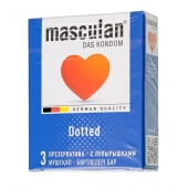 Презервативы с пупырышками Masculan Dotted - 3 шт. - Masculan - купить с доставкой в Новочебоксарске