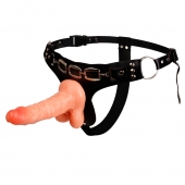 Реалистичный страпон на трусиках с заклепками - 15,7 см. - Baile - купить с доставкой в Новочебоксарске