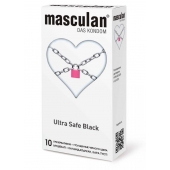 Ультрапрочные презервативы Masculan Ultra Safe Black - 10 шт. - Masculan - купить с доставкой в Новочебоксарске
