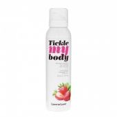 Массажная хрустящая пенка Tickle My Body Strawberry с ароматом клубники - 150 мл. - Love to Love - купить с доставкой в Новочебоксарске