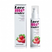 Съедобное согревающее массажное масло Love Me Tender Strawberry с ароматом клубники - 100 мл. - Love to Love - купить с доставкой в Новочебоксарске