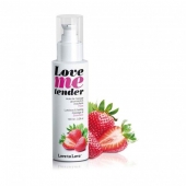 Съедобное согревающее массажное масло Love Me Tender Strawberry с ароматом клубники - 100 мл. - Love to Love - купить с доставкой в Новочебоксарске