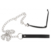 Зажим для половых губ с поводком Pussy Clamp With A Leash - Orion - купить с доставкой в Новочебоксарске