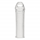 Текстурированная насадка на пенис Clear Textured Penis Enhancing Sleeve Extension - 16,5 см. - BlueLine - в Новочебоксарске купить с доставкой