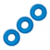 Комплект из трех голубых колец для эрекции 3-Pack Ultra-Stim Stretch Cock Rings - BlueLine - в Новочебоксарске купить с доставкой