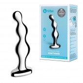 Стальной анальный фаллоимитатор для простаты Stainless Steel Anal Beads - 13 см. - b-Vibe - в Новочебоксарске купить с доставкой