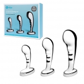 Набор из 3 стальных стимуляторов простаты Stainless Steel P-spot Training Set - b-Vibe - в Новочебоксарске купить с доставкой