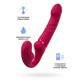 Малиновый безремневой страпон Lapis - 23 см. - Lovense - купить с доставкой в Новочебоксарске