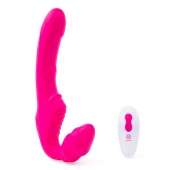 Розовый безремневой страпон на радиоуправлении Strapless Together - 22 см. - Together Toy - купить с доставкой в Новочебоксарске