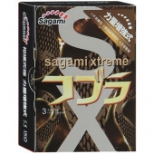 Суженные к основанию презервативы Sagami Xtreme COBRA - 3 шт. - Sagami - купить с доставкой в Новочебоксарске