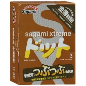 Презервативы Sagami Xtreme FEEL UP с точечной текстурой и линиями прилегания - 3 шт. - Sagami - купить с доставкой в Новочебоксарске