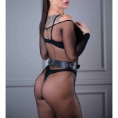 Черный кожаный пояс Sex Game - БДСМ Арсенал - купить с доставкой в Новочебоксарске