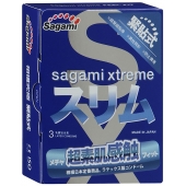 Розовые презервативы Sagami Xtreme FEEL FIT 3D - 3 шт. - Sagami - купить с доставкой в Новочебоксарске