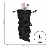 Черный мешочек для хранения игрушек Treasure Bag L - Satisfyer - купить с доставкой в Новочебоксарске