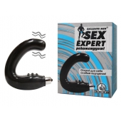 Чёрный массажёр простаты серии Sex Expert - Sex Expert - в Новочебоксарске купить с доставкой
