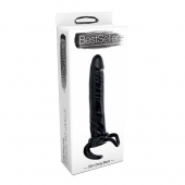 Чёрная насадка-фаллос для двойного проникновения INFLATABLE DILDO SLIM DONG  - 13,5 см. - Toyz4lovers - в Новочебоксарске купить с доставкой
