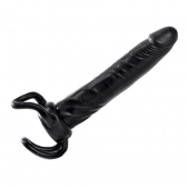 Чёрная насадка-фаллос для двойного проникновения INFLATABLE DILDO SLIM DONG  - 13,5 см. - Toyz4lovers - в Новочебоксарске купить с доставкой