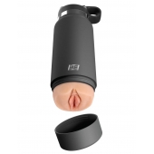 Серый мастурбатор в виде бутылки F*ck Flask - Pipedream - в Новочебоксарске купить с доставкой