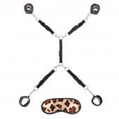 Леопардовая фиксация на матрас для рук и ног Classic Bedspreader - Lux Fetish - купить с доставкой в Новочебоксарске