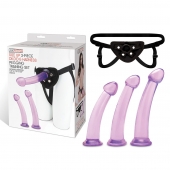 Тренировочный набор с тремя насадками Pegging Training Set - Lux Fetish - купить с доставкой в Новочебоксарске