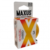 Презервативы анатомической формы Maxus Sensual - 3 шт. - Maxus - купить с доставкой в Новочебоксарске