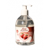Лубрикант на водной снове Love Protection Strawberry с ароматом клубники - 300 мл. - Lola Games - купить с доставкой в Новочебоксарске