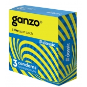 Классические презервативы с обильной смазкой Ganzo Classic - 3 шт. - Ganzo - купить с доставкой в Новочебоксарске