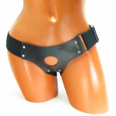 Трусики для страпона коричневого цвета - БДСМ Арсенал - купить с доставкой в Новочебоксарске