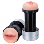 Двусторонний мастурбатор REALSTUFF 2 IN 1 HUMMER MOUTH   VAGINA - ротик и вагина - Dream Toys - в Новочебоксарске купить с доставкой