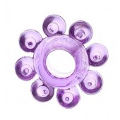 Мягкая фиолетовая гелевая насадка - Toyfa Basic - в Новочебоксарске купить с доставкой