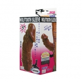 Коричневая насадка на пенис Wolftooth Sleeve - 13 см. - Baile - в Новочебоксарске купить с доставкой