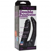 Черная насадка-фаллоимитатор для двойной стимуляции Double Penetrator - 16 см. - Doc Johnson - купить с доставкой в Новочебоксарске