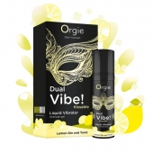 Съедобный жидкий вибратор Dual Vibe! со вкусом лимонного джина с тоником - 15 мл. - ORGIE - купить с доставкой в Новочебоксарске