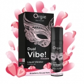 Съедобный жидкий вибратор Dual Vibe! со вкусом клубничного джина с тоником - 15 мл. - ORGIE - купить с доставкой в Новочебоксарске