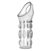 Прозрачная насадка на пенис Stretchy Studded Penis Sleeve Ring - Blush Novelties - в Новочебоксарске купить с доставкой