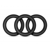 Набор из 3 черных эрекционных колец Black Small Penis Rings - Blush Novelties - в Новочебоксарске купить с доставкой