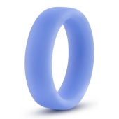 Голубое люминесцентное кольцо Silicone Glo Cock Ring - Blush Novelties - в Новочебоксарске купить с доставкой