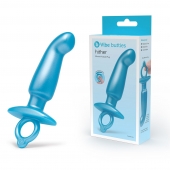 Голубая анальная пробка для массажа простаты Hither Silicone Prostate Plug - 14,3 см. - b-Vibe - в Новочебоксарске купить с доставкой