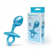 Голубая анальная пробка для массажа простаты Bulb Silicone Prostate Plug - 10,7 см. - b-Vibe - в Новочебоксарске купить с доставкой