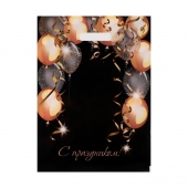 Пакет с вырубной ручкой и принтом в виде шариков (30х40 см) - Сима-Ленд - купить с доставкой в Новочебоксарске