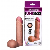 Фаллическая насадка для страпона UNICOCK 8  - 20 см. - LOVETOY (А-Полимер) - купить с доставкой в Новочебоксарске