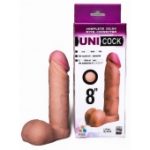 Фаллическая насадка для страпона UNICOCK 8  - 20 см. - LOVETOY (А-Полимер) - купить с доставкой в Новочебоксарске
