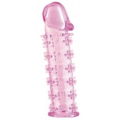 Розовая насадка на пенис с шипами - 12,5 см. - A-toys - в Новочебоксарске купить с доставкой