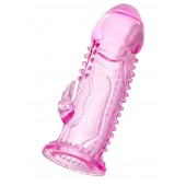 Розовая насадка на пенис с шипиками и коготком - 13,5 см. - A-toys - в Новочебоксарске купить с доставкой