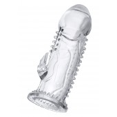 Прозрачная насадка на пенис с шипиками и коготком - 13,5 см. - A-toys - в Новочебоксарске купить с доставкой