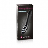 Вибратор с электростимуляцией Tickling Truman Black Edition - 27 см. - MyStim - купить с доставкой в Новочебоксарске