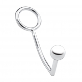 Кольцо на пенис с анальным стимулятором Stainless Steel Anal Hook   Cock Ring - BlueLine - в Новочебоксарске купить с доставкой