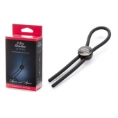 Тёмно-серое эрекционное кольцо с зажимом Again and Again Adjustable Cock Ring - Fifty Shades of Grey - в Новочебоксарске купить с доставкой